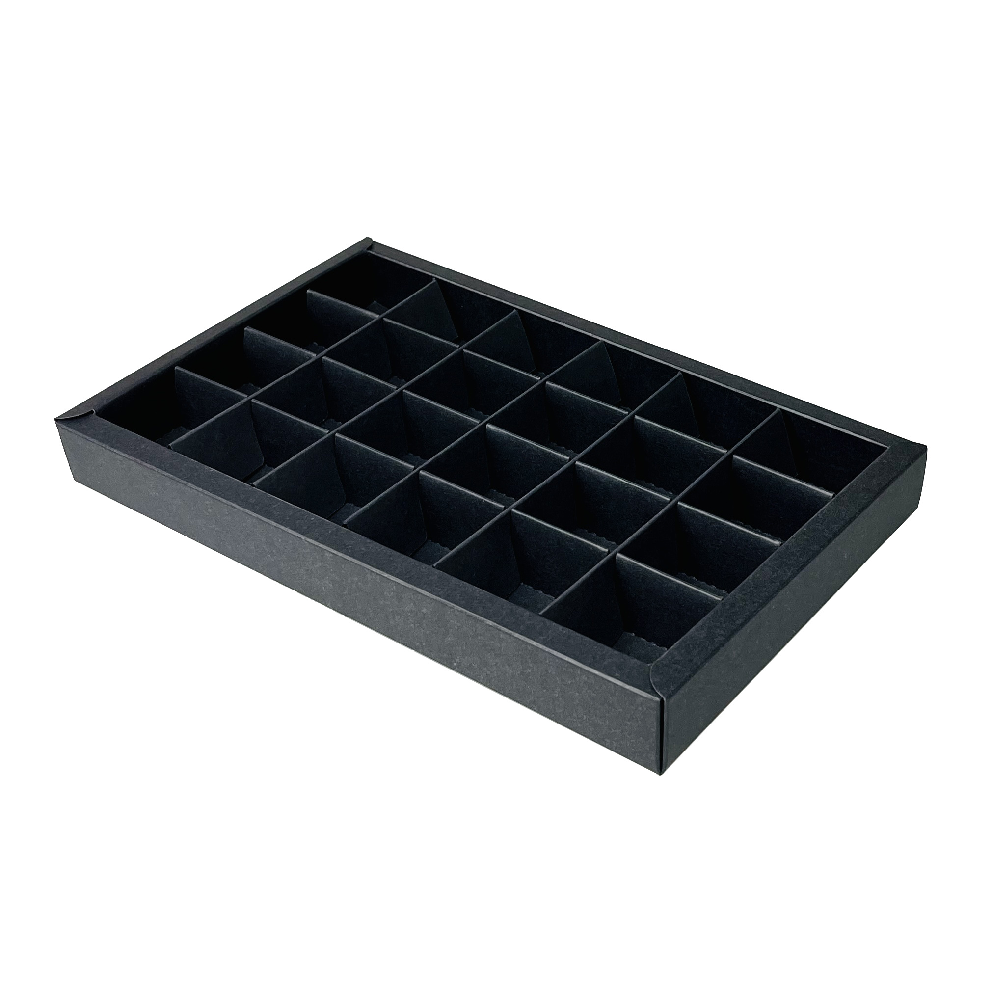 24 vaks doosje mat zwart - 240*140*25 mm - 50 stuks