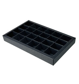Boîte noir avec interiéur pour 24 pralines