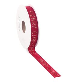 Merry Christmas Band rot – 15 mm x 15 m