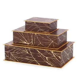 Botanic Boxset S/M/L set with 3 boxes brown/gold