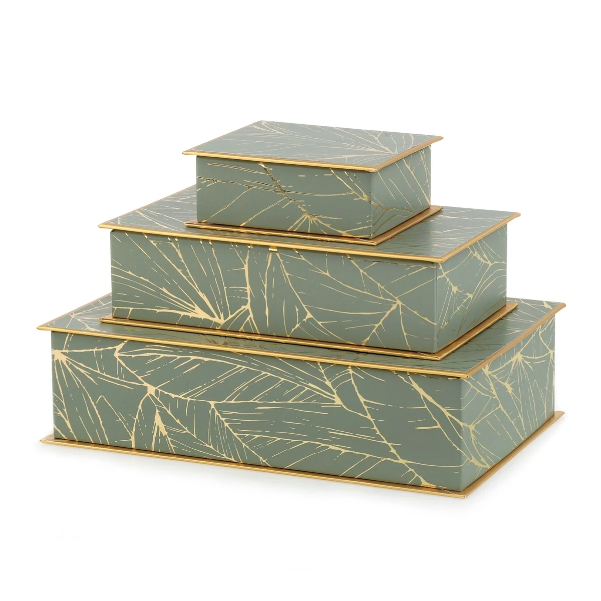 Botanic Boxset S/M/L set avec 3 boîtes vert/or