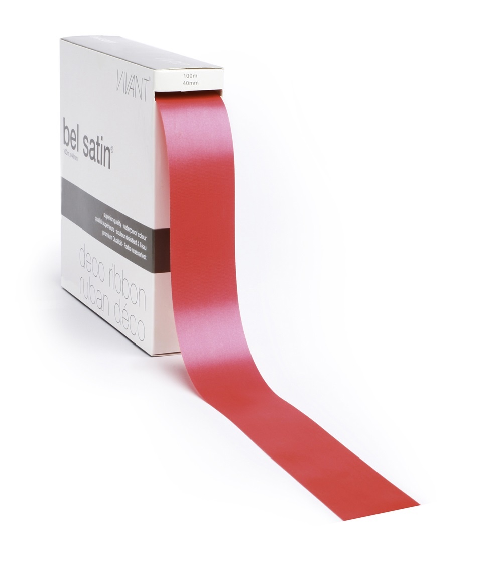 Bel Satin Ribbon -  pink - 100 mtr - 10,15 and 40 mm