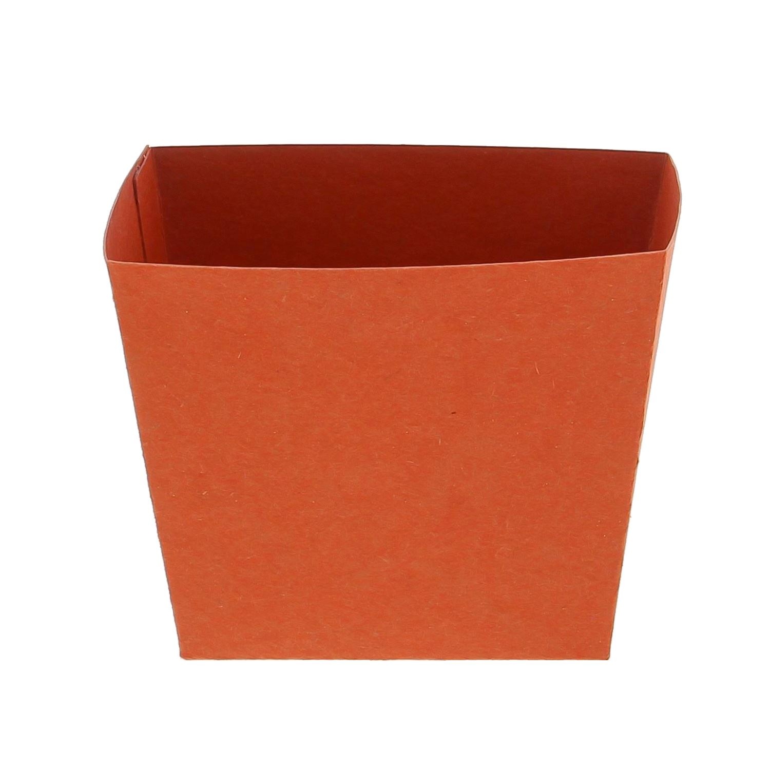 Conical tray high "Natura" dark orange - 2 sizes - 78*48*80 mm and 96*61*80 mm - 50 pieces