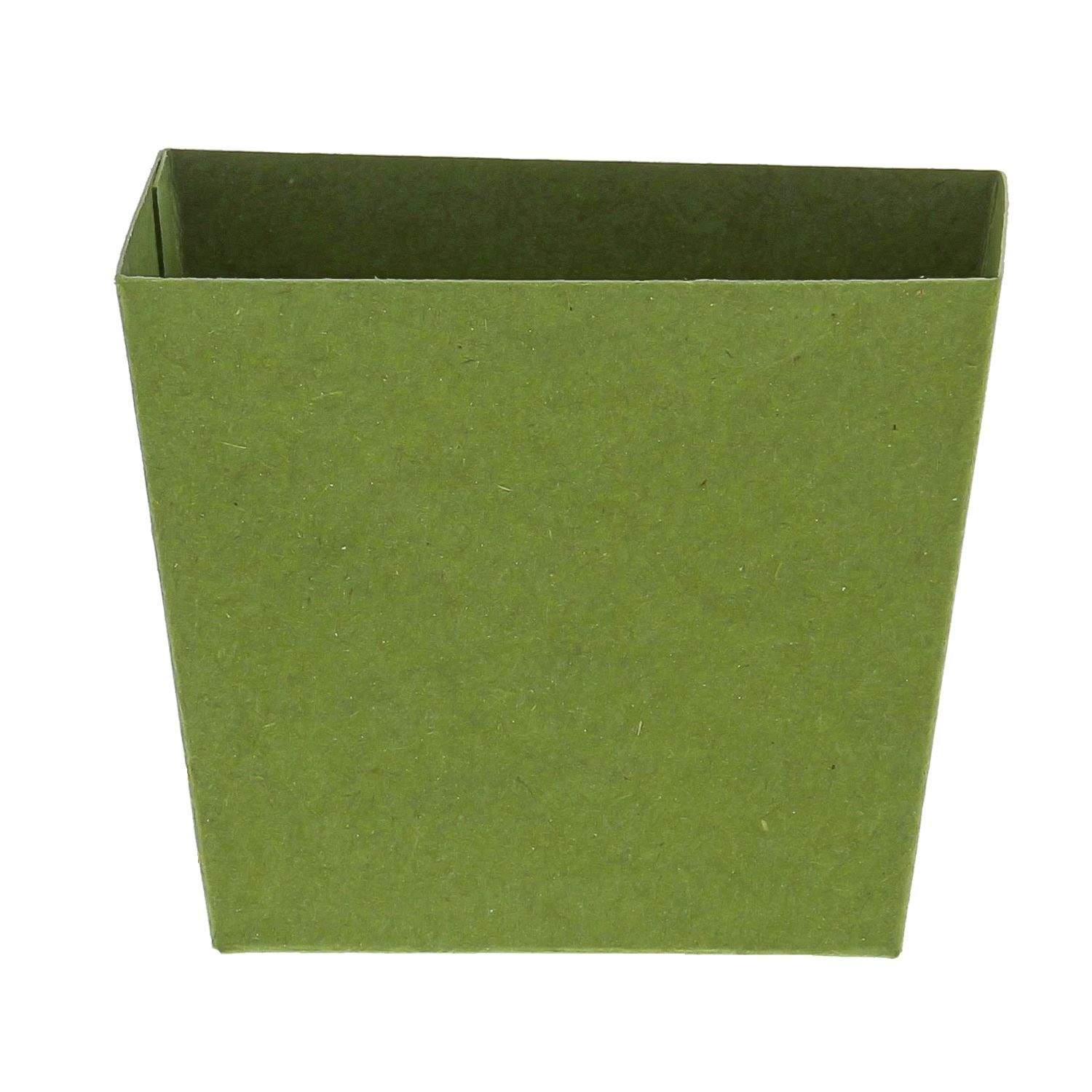 Plateau conique haut "Natura" vert - 2 tailles - 78*48*80 mm et 96*61*80 mm - 50 pièces