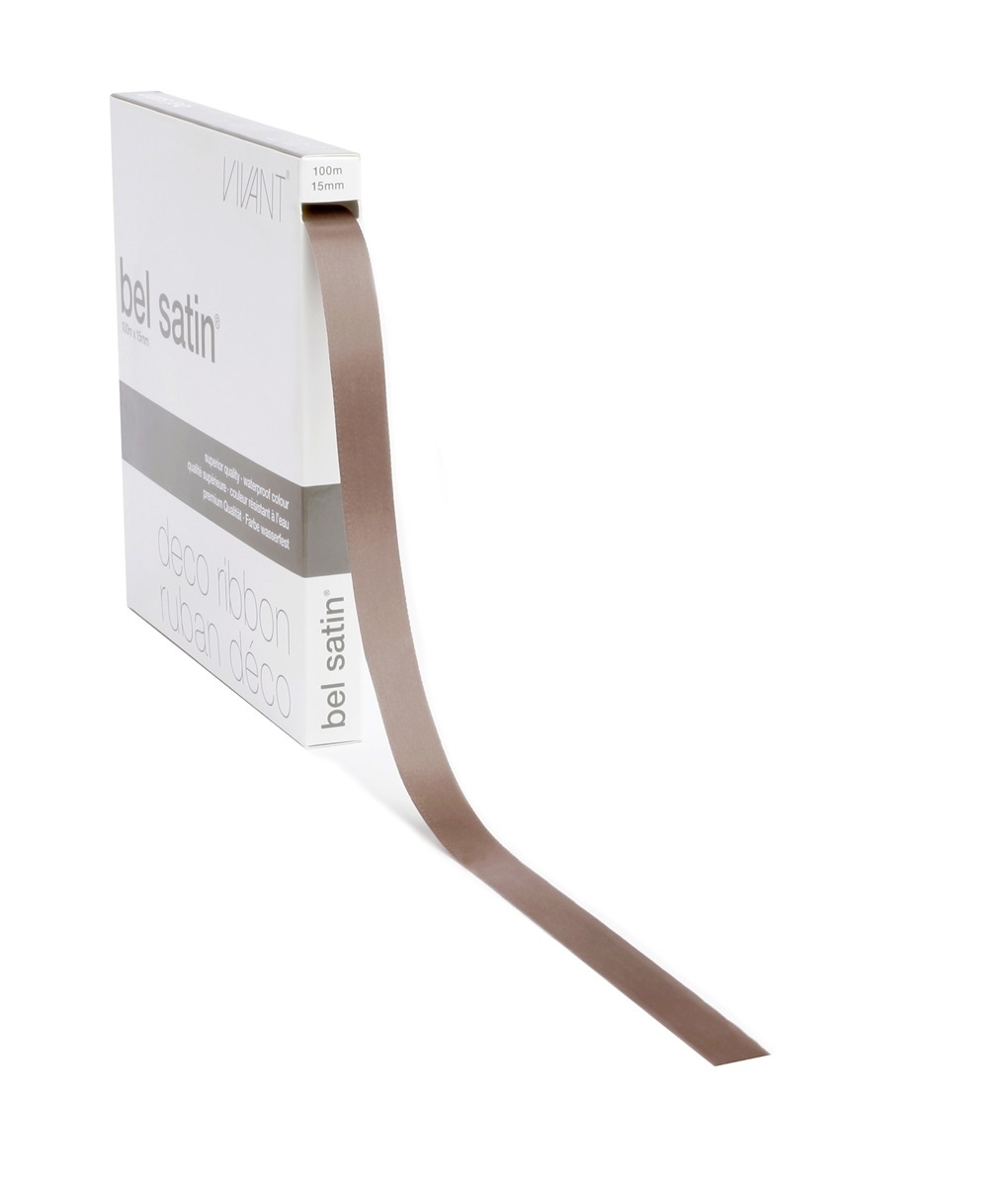 Bel Satin ribbon -  72A nude - 100m x  10 mm and 15mm