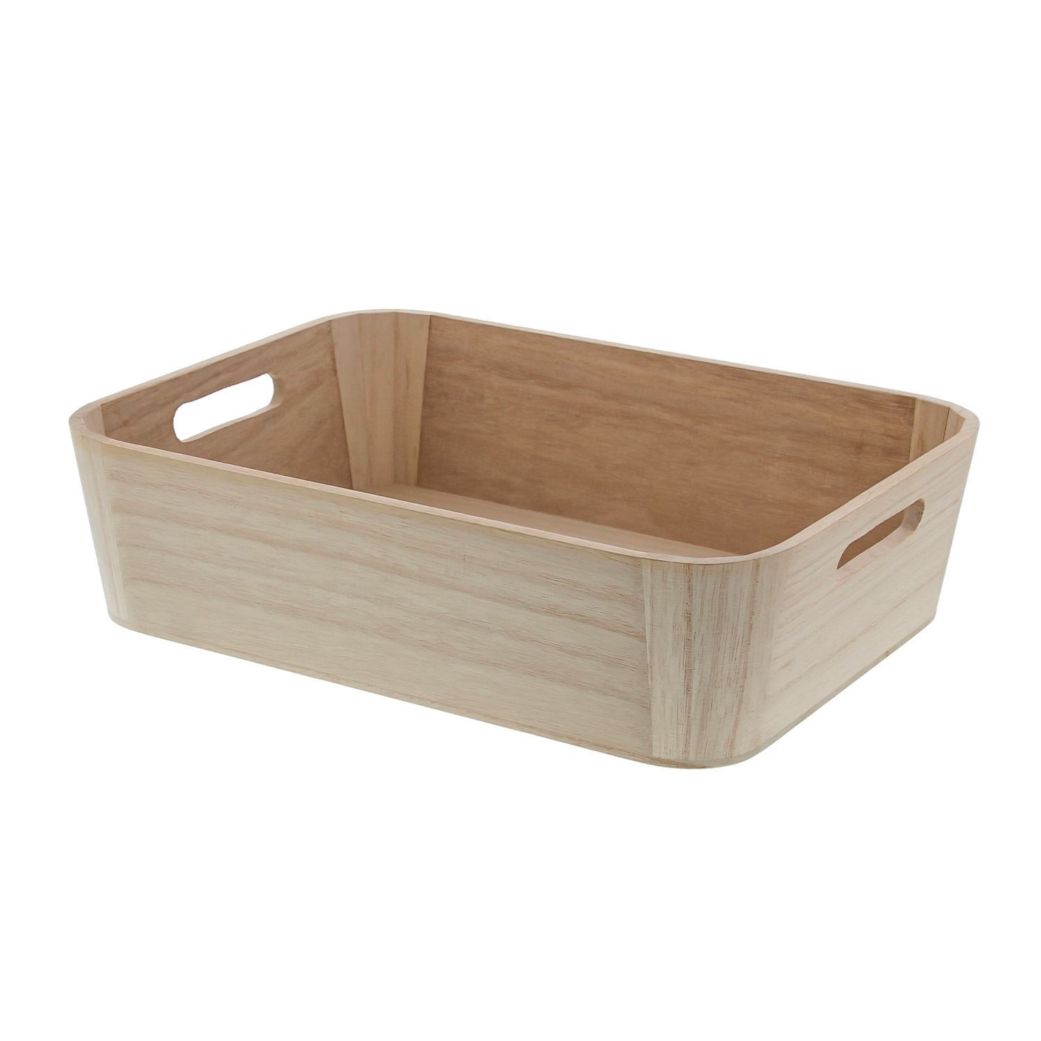 Rectangular conical tray with handle natural - 345*90*255mm - 6 pieces