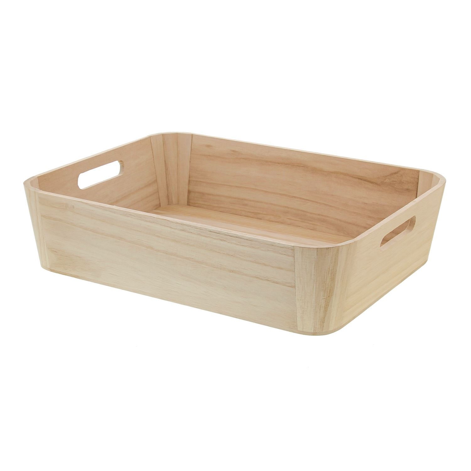 Rectangular conical tray with handle natural - 375*90*285mm - 6 pieces