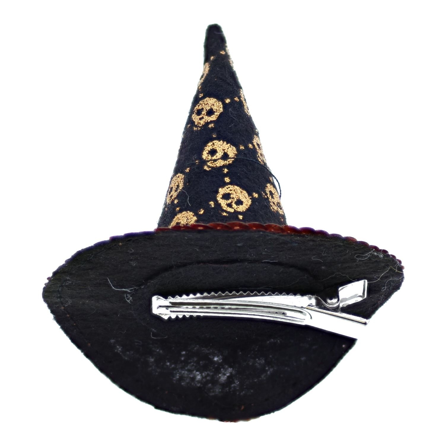 Pince "Crâne" chapeau de sorcière - 80*85*80mm - 48 pièces