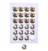 Sticker halloween "Scène" - 4 cm - 120 pièces