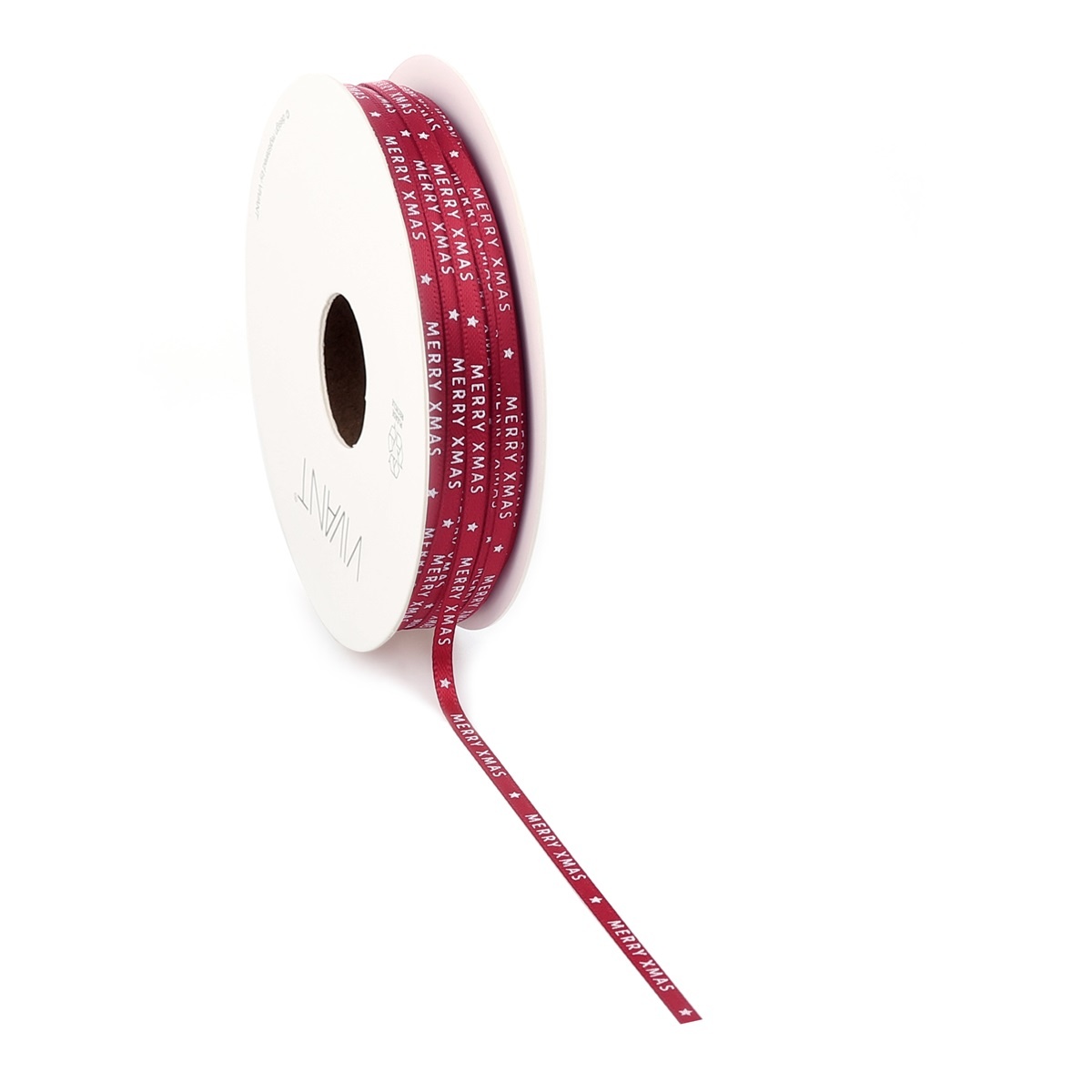 Small xmas  ribbon red - 3mm x 50m