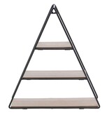 3-stage triangle metal and natural wood black - 265*292*78mm - 1 piece