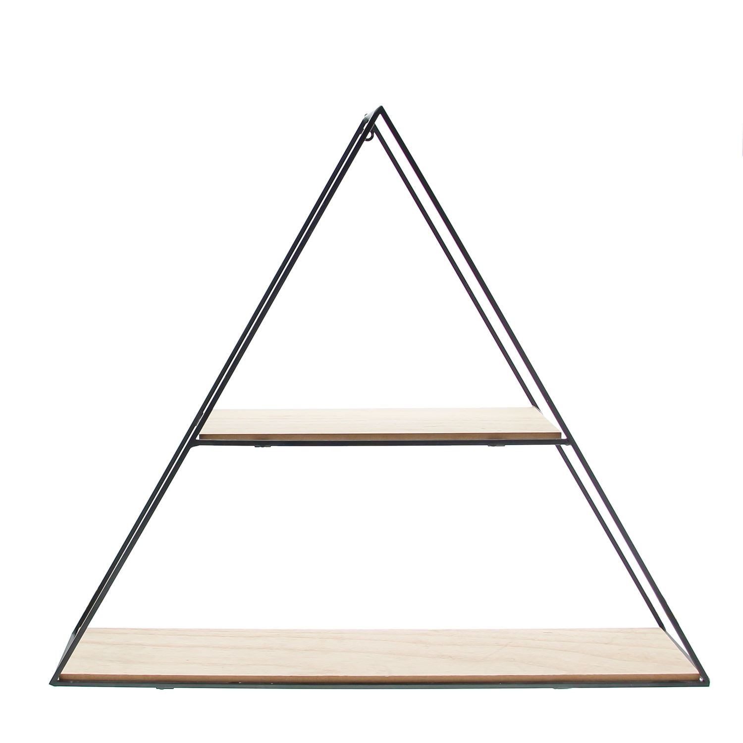 2-stage triangle metal and natural wood black - 590*510*150mm - 1 piece