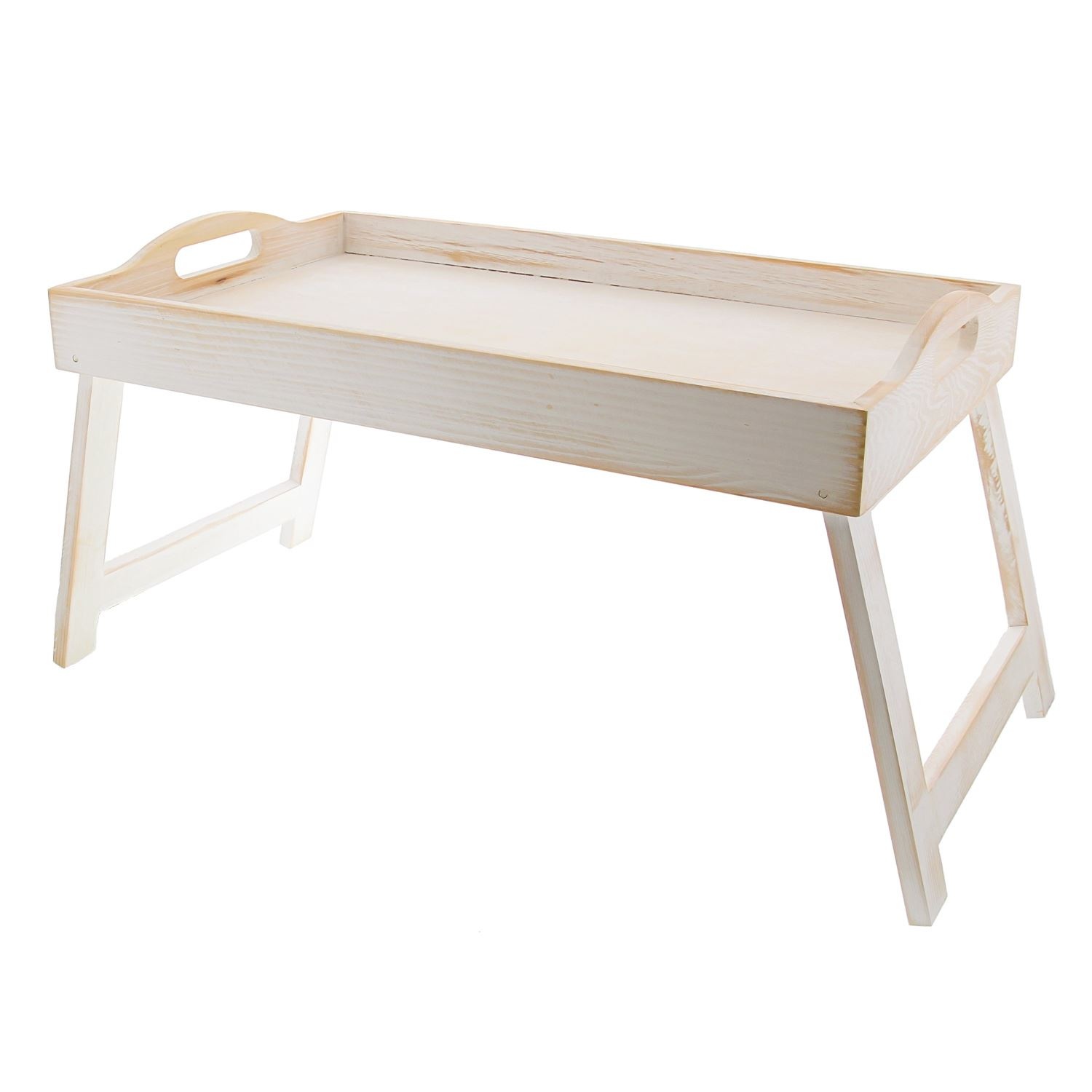 Wooden tray foldable white