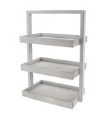Wooden etagere rectangular gray - 365*510*215mm - 1 piece