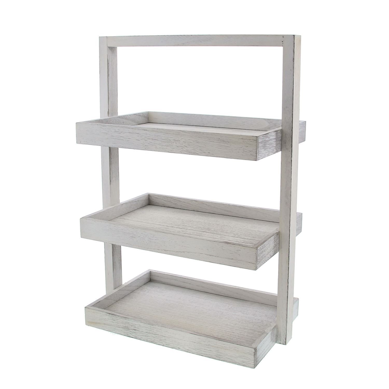 Wooden etagere rectangular gray - 365*510*215mm - 1 piece