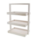 Wooden etagere rectangular white - 365*510*215mm - 1 piece