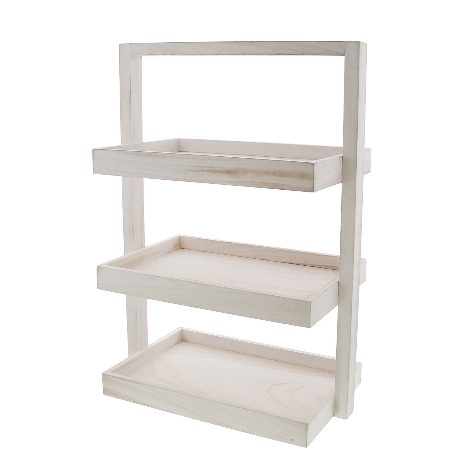 Wooden etagere rectangular white - 365*510*215mm - 1 piece