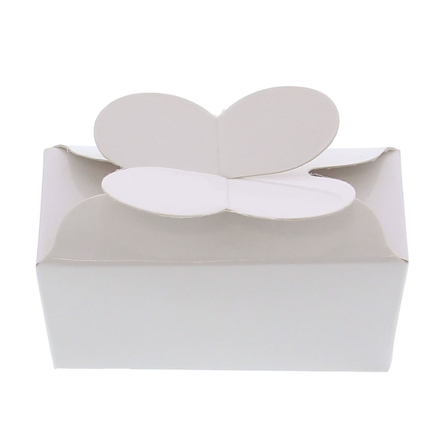 Mini ballotin für 2 Pralinen - Weiß - 70*35*35mm  - 100 Stück