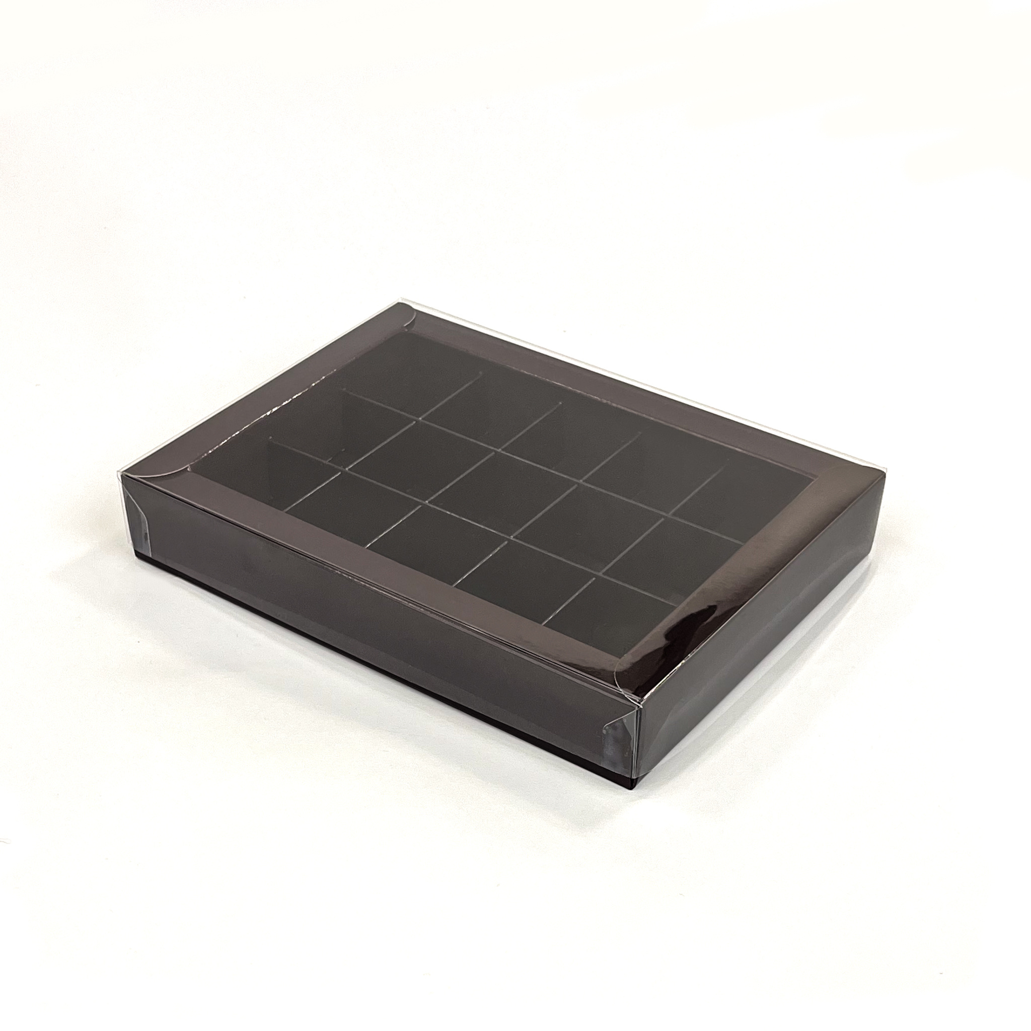Boîte brun avec interiéur pour 15 pralines - 175*120*33mm - 50 pièces