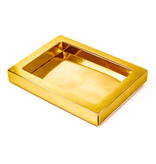 GK4 Fensterschachteln mit Sleeve (glänzendem Gold) - 150*110*27mm - 70 Stück