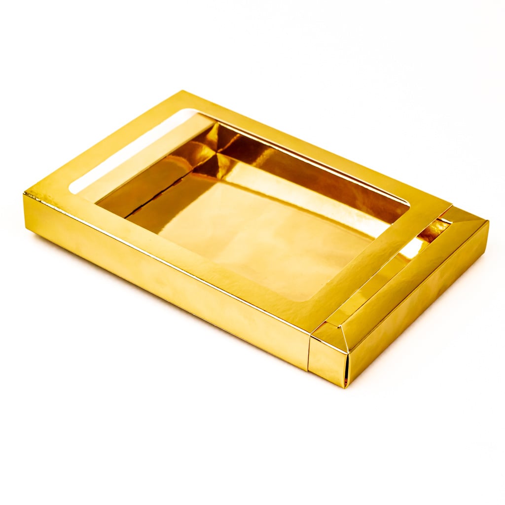 GK4 Window box with sleeve (shiny gold) - 150*110*27mm - 90 pieces