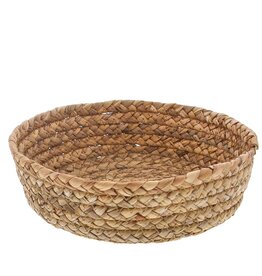 Basket grass cord nature round  low