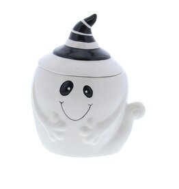 "Spooky" Ghost jar with lid