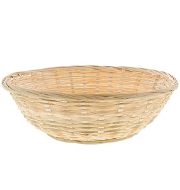 Round wicker basket - natural