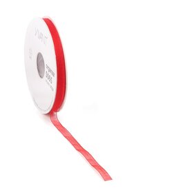 Organza ribbon without wire - red