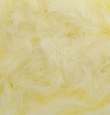 Feathers Light yellow - about 400 pieces per bag