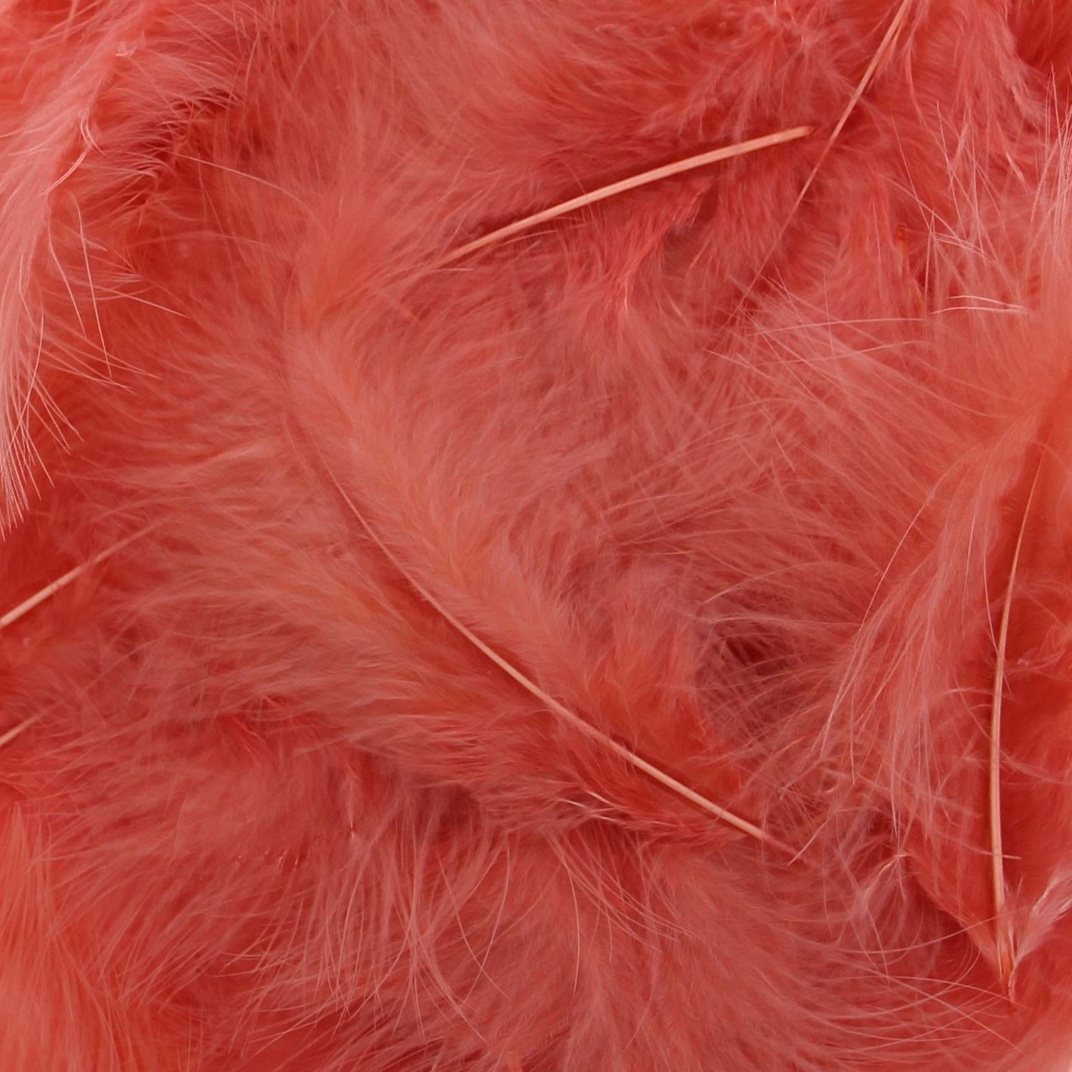 Feathers Coral pink - about 400 pieces per bag
