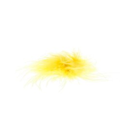 Federn-Pompom mit selbstklebendem Aufkleber Gelb