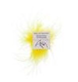 Veertjes Pompon met zelfklevende sticker Geel - 50 stuks per zak