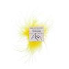 Feathers Pompom with self-adhesive sticker Yellow - 50 pieces per bag