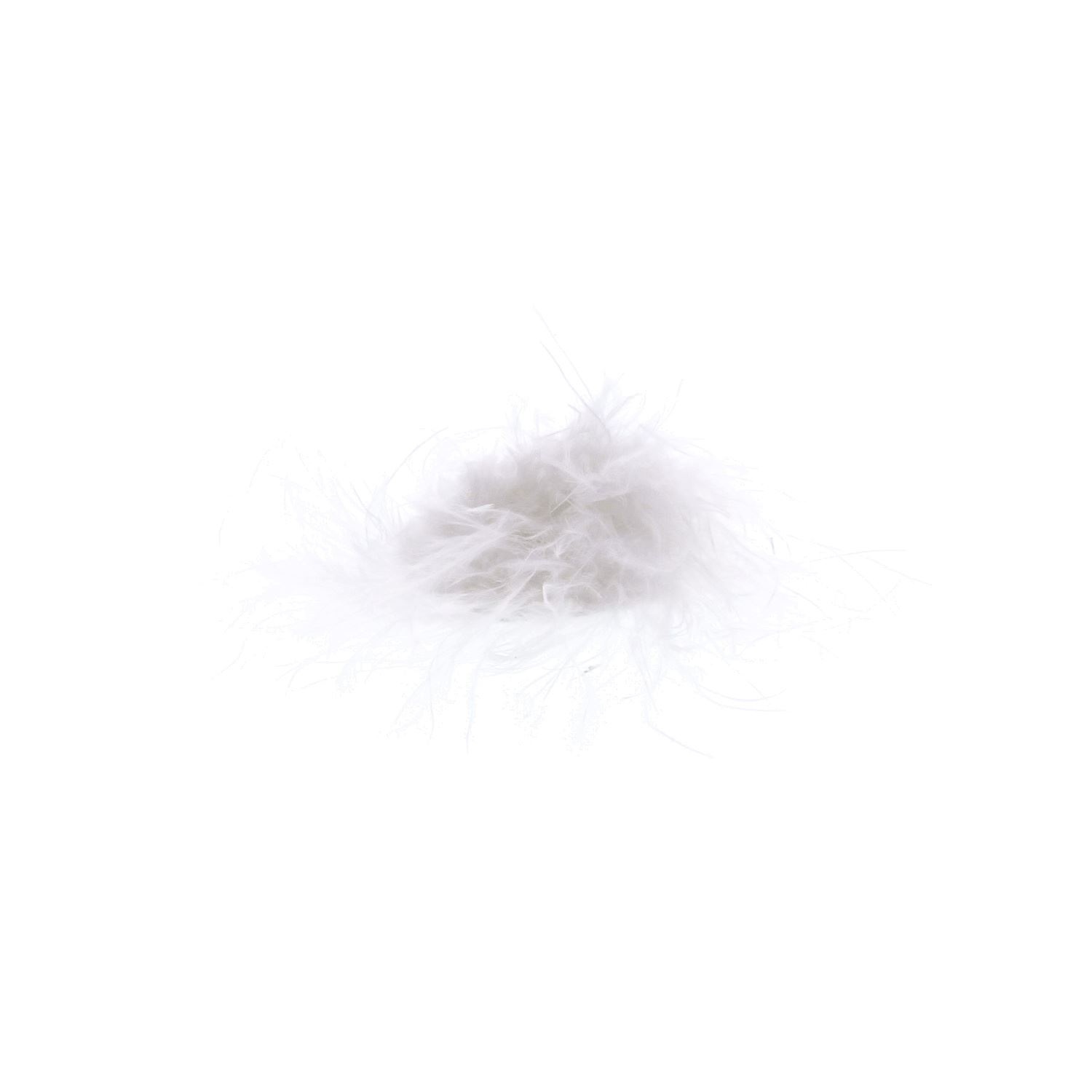 Federn-Pompom mit selbstklebendem Aufkleber Weiß – 50 Stück pro Beutel