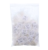 Veertjes Pompon met zelfklevende sticker Wit -  50 stuks per zak
