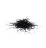 Feathers Pompom with self-adhesive sticker  Black - 50 pieces per bag