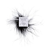 Pompon plumes avec autocollant Noir - 50 pièces par sachet