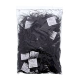 Veertjes Pompon met zelfklevende sticker Zwart-  50 stuks per zak