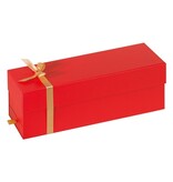 Festivity Rouge box for 1 bottle and 500g chocolate - 3 pieces