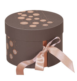 Boîte ronde Élisa Guirlande pour 24 macarons