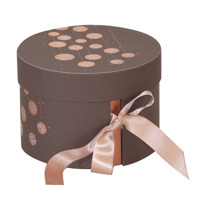 Boîte ronde Élisa Guirlande pour 24 macarons - 6 pièces