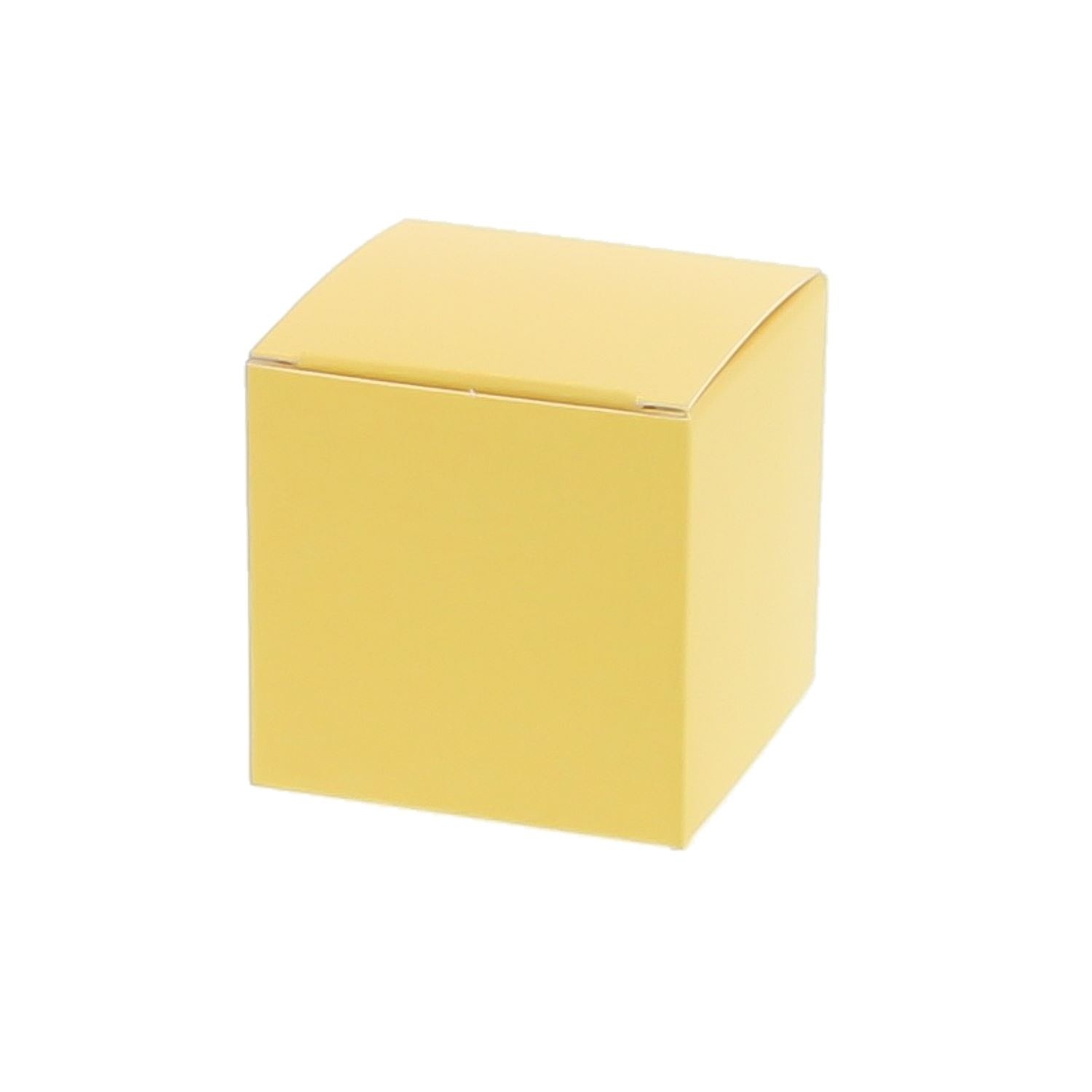 Boîte cube Jaune mat - 50*50*50mm -100 pièces