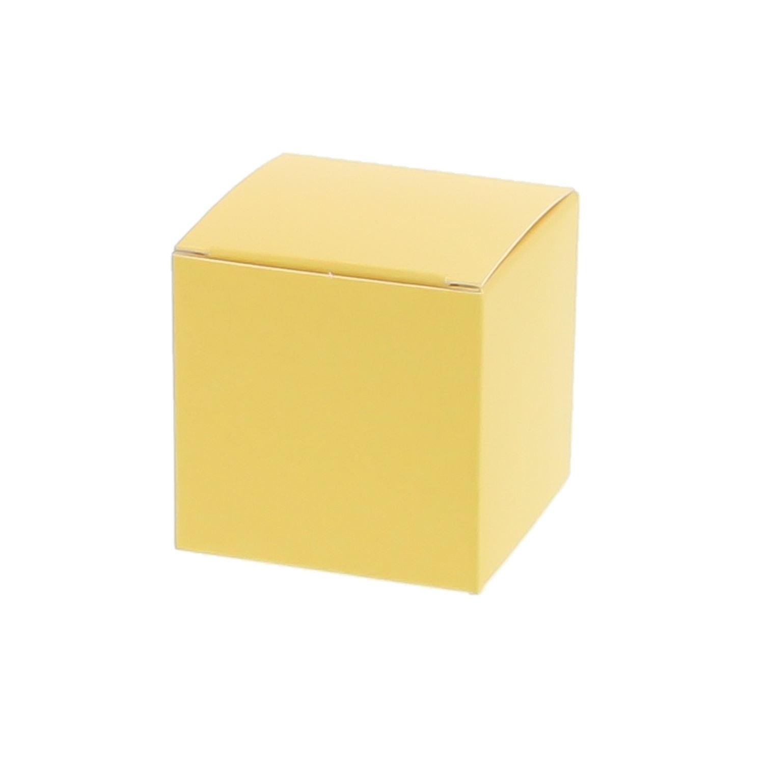 Cube box Yellow matt - 50*50*50mm -100 pieces