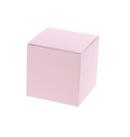 Boîte cube Rose clair mat