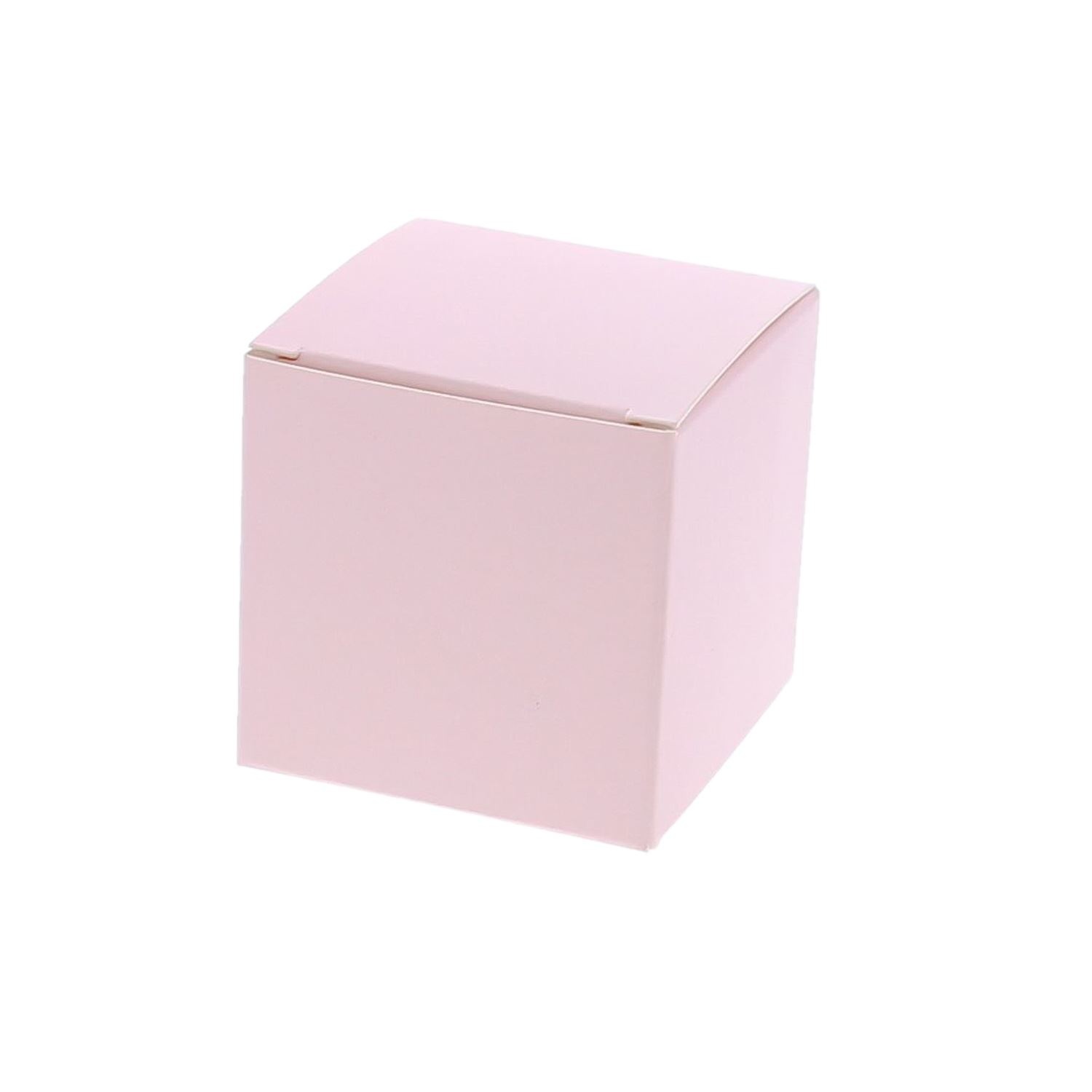 Boîte cube Rose clair mat - 50*50*50mm -100 pièces