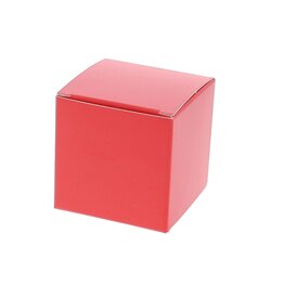 Boîte cube Rouge mat