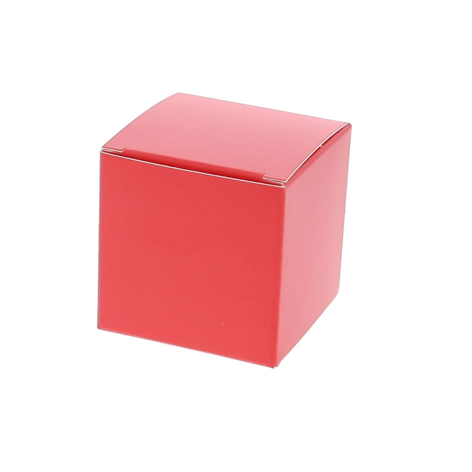 Boîte cube Rouge mat - 50*50*50mm -100 pièces