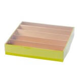 Boîte avec couvercle transparent (vert) - 12 pièces