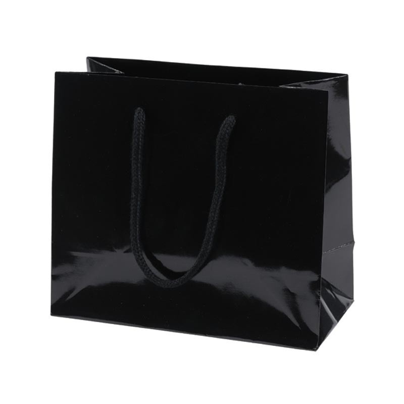 Glänzende Tasche (schwarz) - 100 Stück